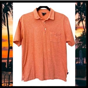 Patagonia | Collared Polo | M | Orange/White Stripes